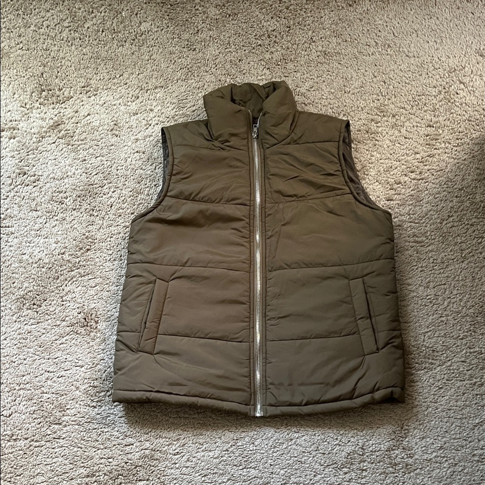 Olive Puffer Vest
